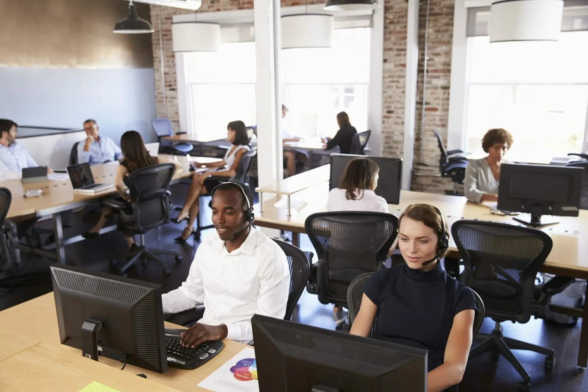 contact center handling customer calls